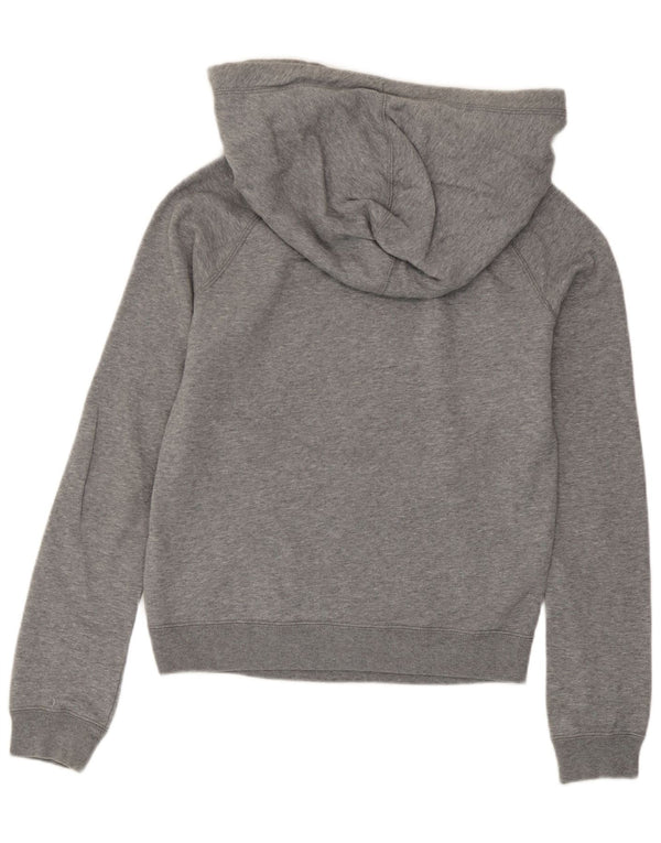 Felpa con cappuccio oversize da donna Nike UK 6 XS cotone chiazzato grigio