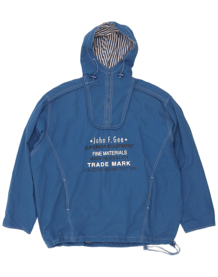 Giacca anorak grafica oversize con cappuccio John F Gee da ragazzo 15-16 anni Blu