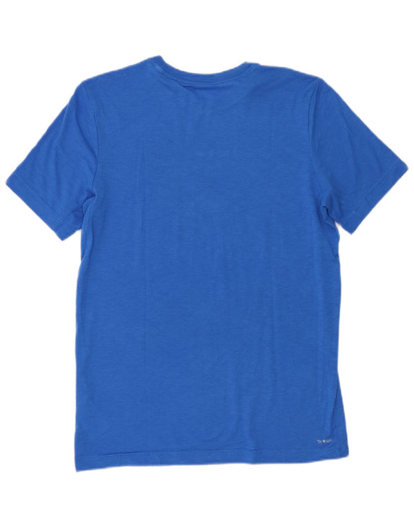 T-shirt grafica Adidas da ragazzo Climalite, 13-14 anni, grande, in poliestere blu
