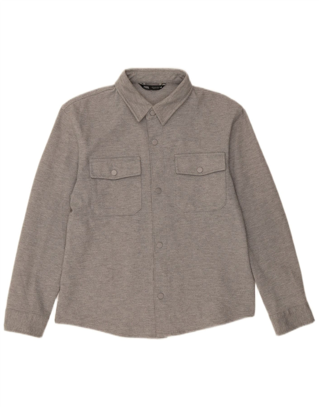 ZARA Mens Shirt Large Grey Cotton