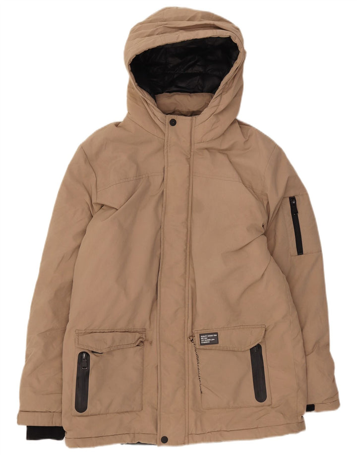 Giacca a vento con cappuccio Marks & Spencer per ragazzi 13-14 anni Beige in poliammide