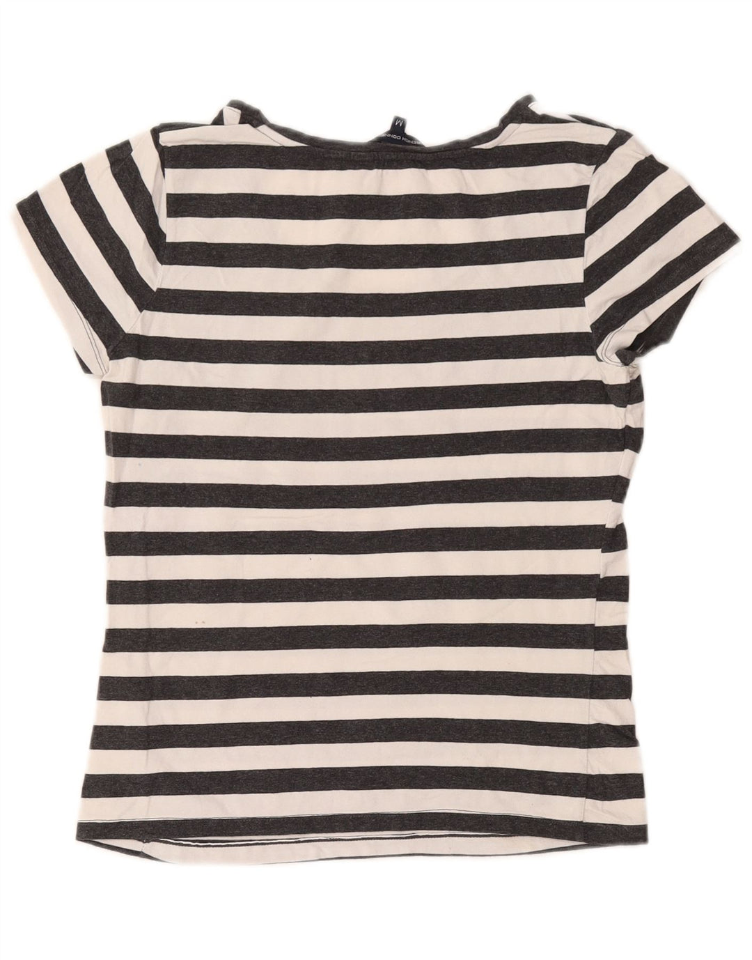 T-shirt da donna FRENCH CONNECTION Top UK 12 Cotone a righe grigio medio