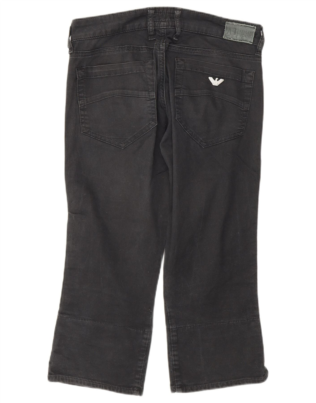 Pantaloni Capri Donna Armani W27 L20 Cotone Grigio