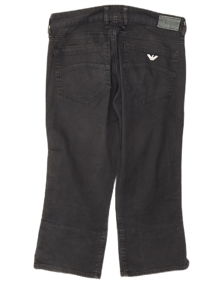 Pantaloni Capri Donna Armani W27 L20 Cotone Grigio
