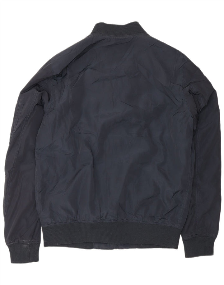 Giubbotto bomber da uomo ZARA UK 40 grande poliestere blu navy