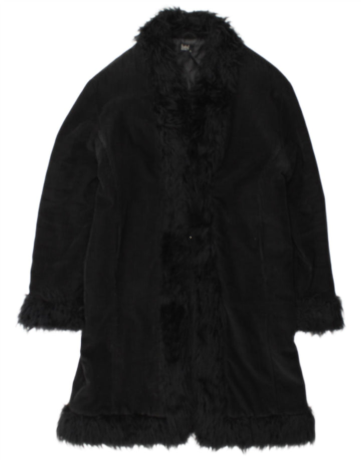 Soprabito vintage da donna UK 18 XL in cotone nero