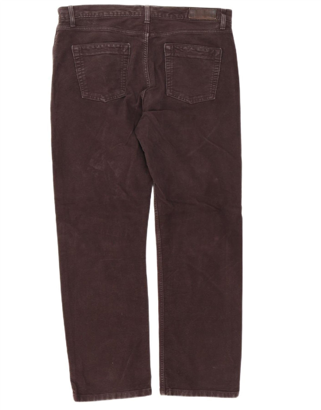 Pantaloni casual regolari da uomo Marks & Spencer W36 L31 cotone marrone