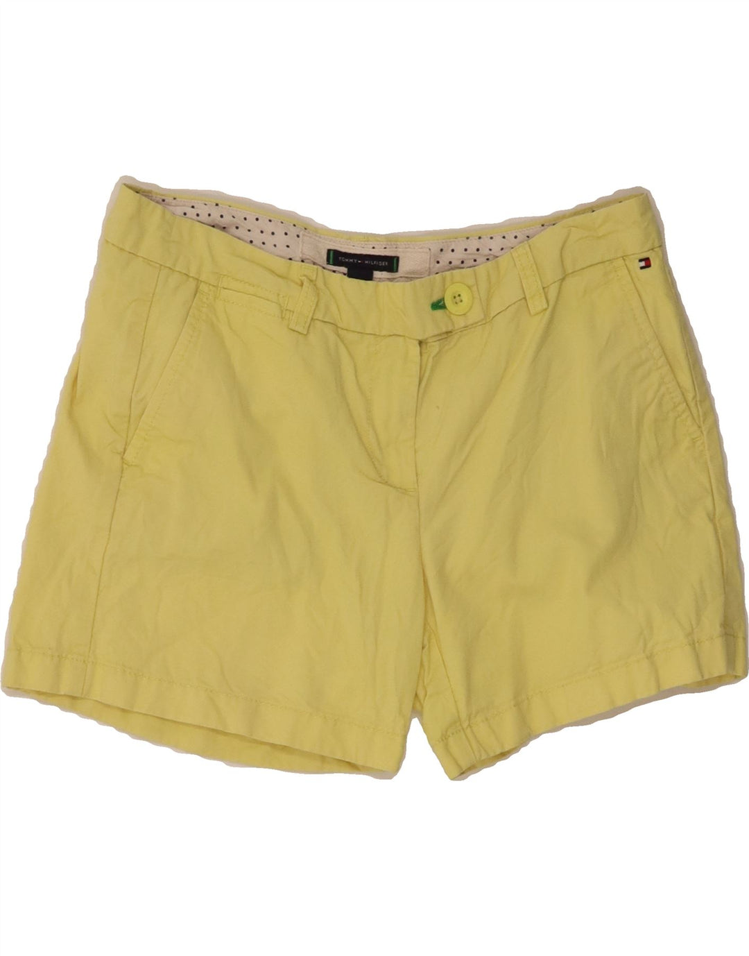 TOMMY HILFIGER Womens Chino Shorts US 6 Medium W30 Yellow Cotton Vintage Tommy Hilfiger and Second-Hand Tommy Hilfiger from Messina Hembry 