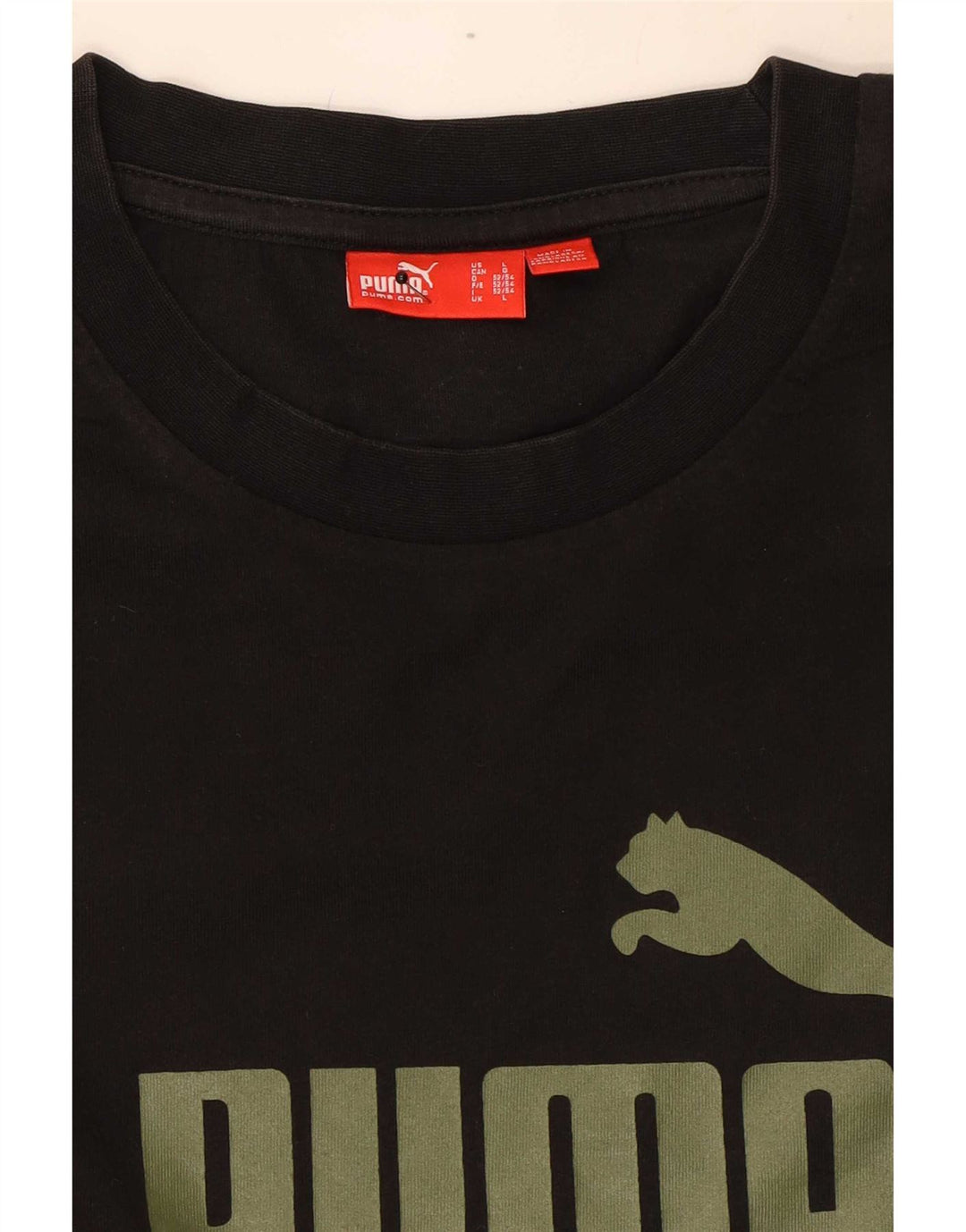 Puma Maglietta grafica da uomo a maniche lunghe grande nera