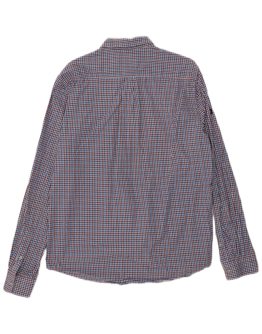 Camicia da uomo Regular Fit Superdry XL in cotone a quadretti blu