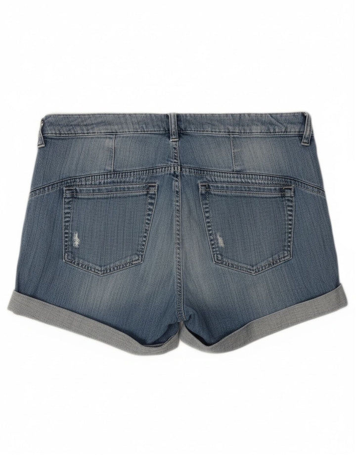 Pantaloncini di jeans invecchiati Guess da donna W28 cotone blu medio