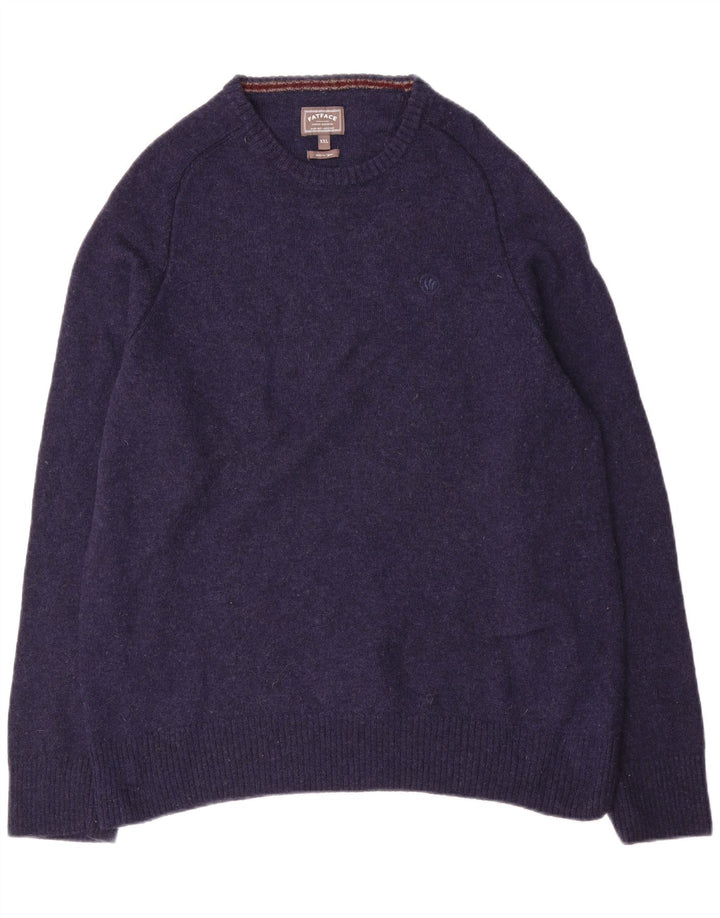 Maglione maglione girocollo da uomo Fat Face 2XL lana blu navy