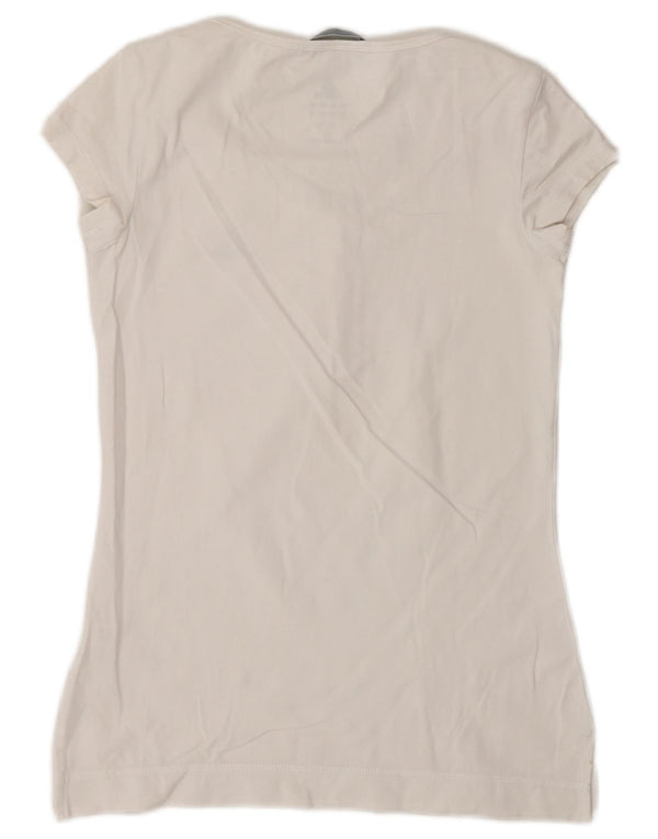 Adidas Womens T-Shirt Top UK 10 Small White