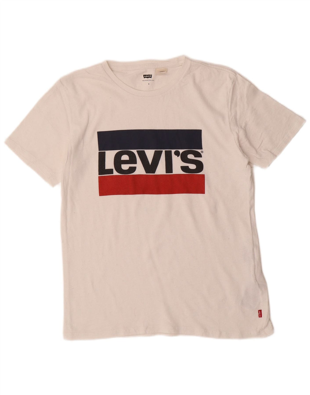 T-shirt grafica da uomo LEVI'S Top piccola in cotone bianco
