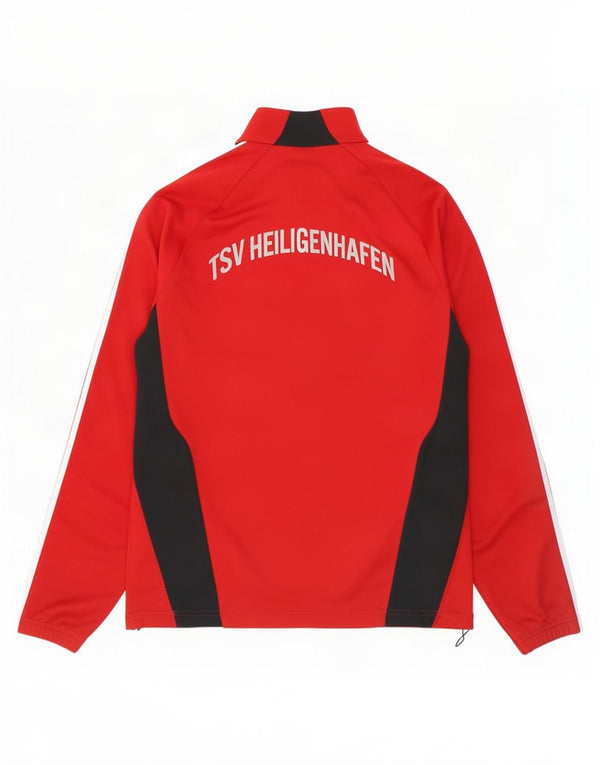 Top da tuta con grafica pullover da uomo Adidas UK 44/46 Large Rosso Colourblock