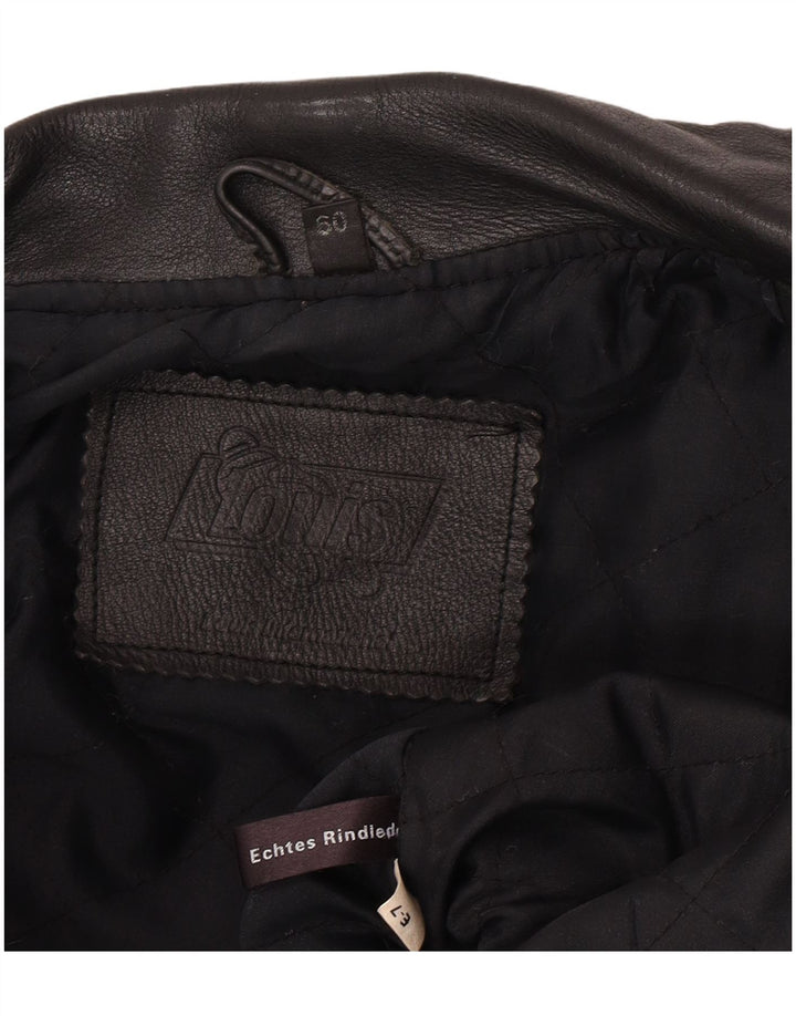 Giacca da motociclista in pelle da uomo Louis EU 50 grande in pelle nera