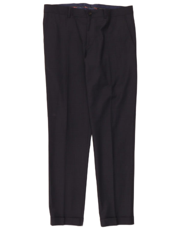 Pantaloni chino slim da uomo Zara EU 40 medi W31 L30 blu navy