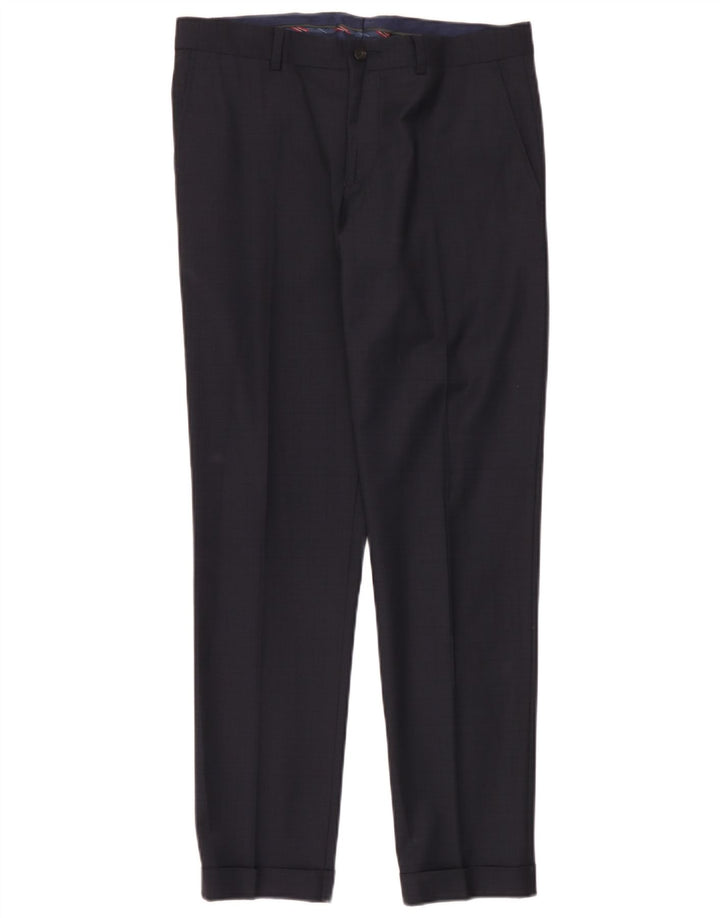 Pantaloni chino slim da uomo Zara EU 40 medi W31 L30 blu navy