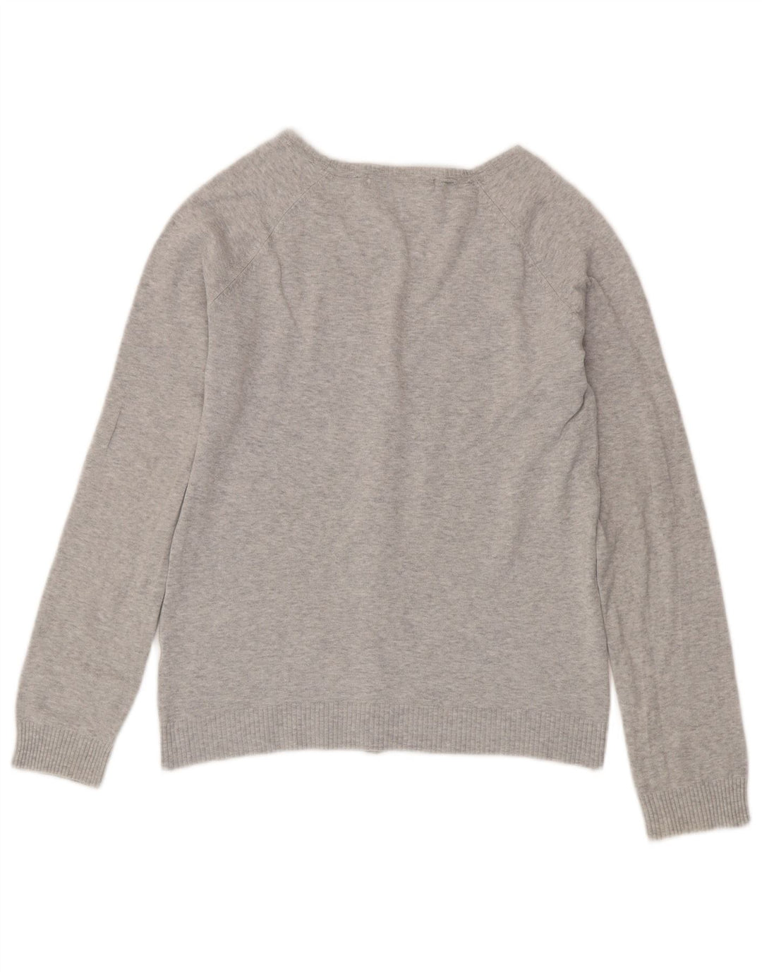 Maglione cardigan da donna Zara UK 14 grande grigio screziato