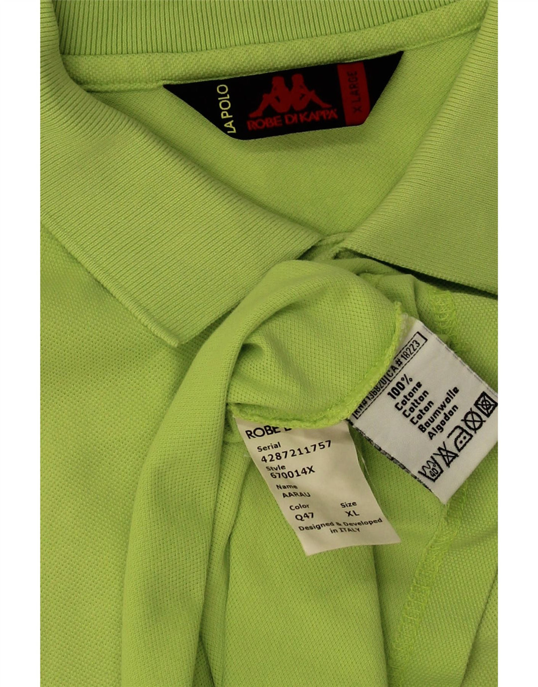 Polo Kappa Uomo XL Verde Cotone