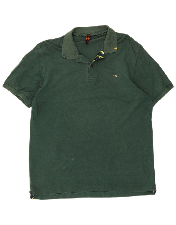 Polo da uomo Sun68 grande in cotone verde