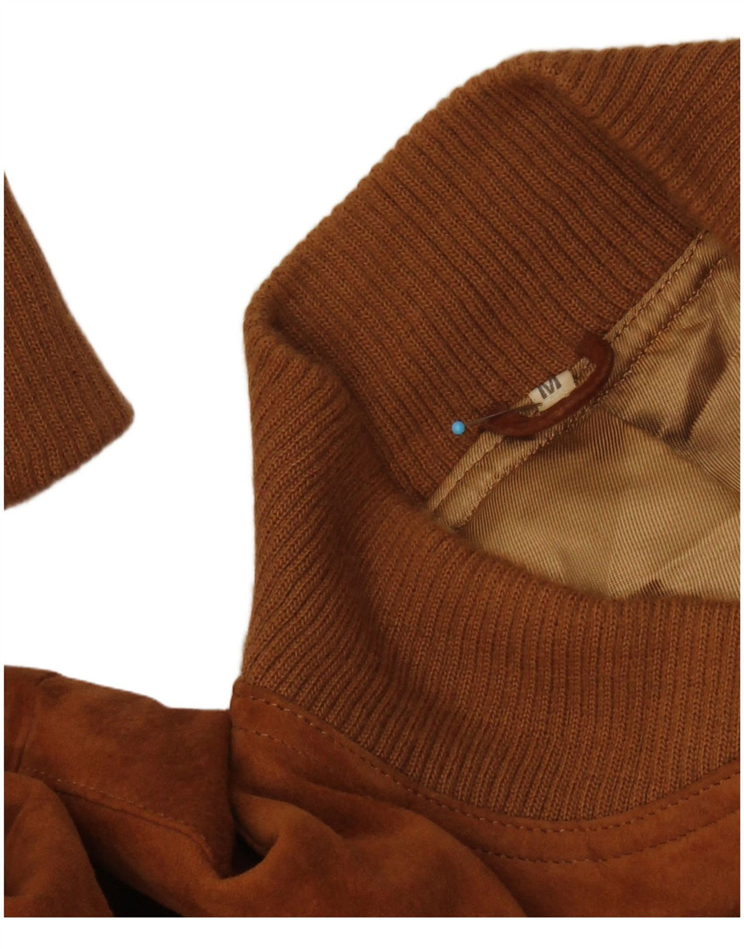 Giubbotto bomber in pelle scamosciata da uomo VINTAGE UK 38 Marrone medio