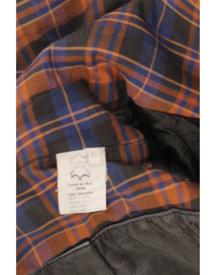 Giacca in pelle da uomo The Bridge IT 50 Large Nera