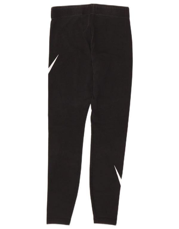 Leggings grafici da donna NIKE UK 8 piccoli in cotone nero