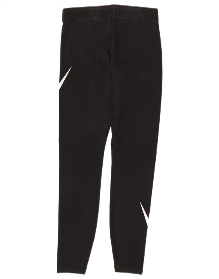 Leggings grafici da donna NIKE UK 8 piccoli in cotone nero