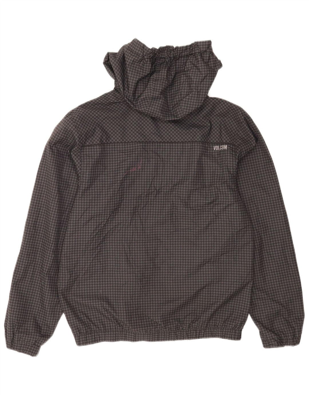 Giacca antipioggia con cappuccio per ragazze Volcom 13-14 anni XL Poliestere grigio pied de poule