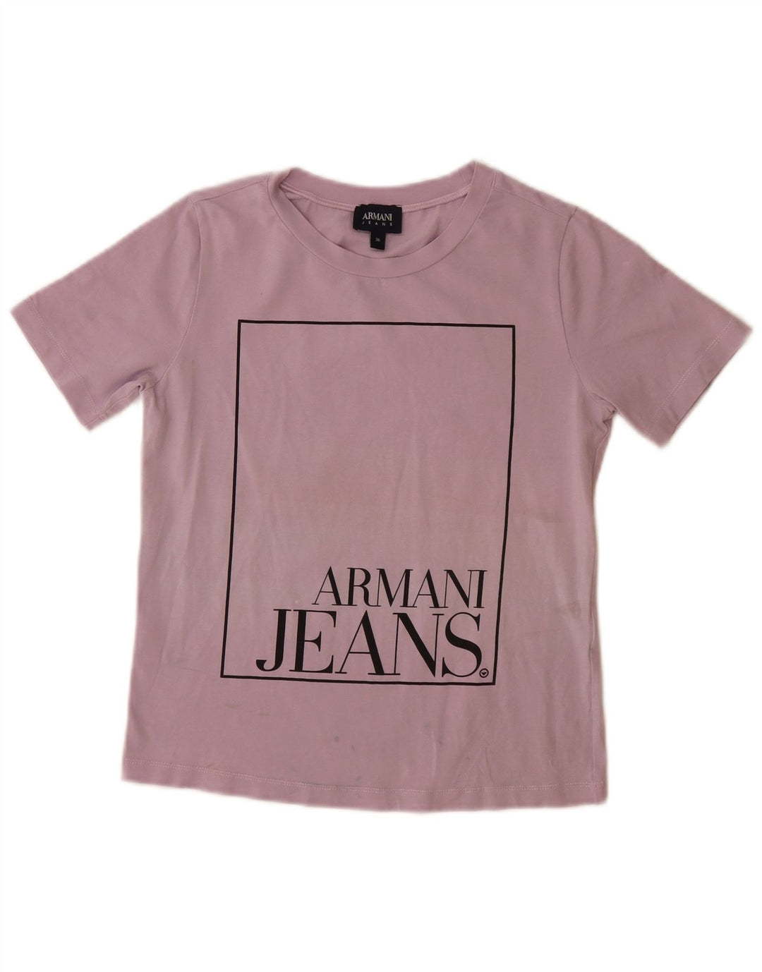 ARMANI JEANS T-shirt grafica da donna Top EU 36 Small Viola