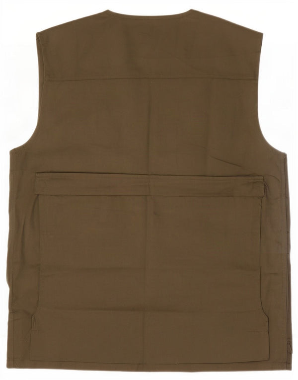 Gilet pratico da uomo vintage IT 52 XL poliestere kaki