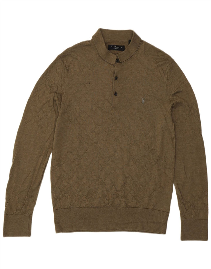 Maglione maglione collo alto da uomo All Saints XL kaki