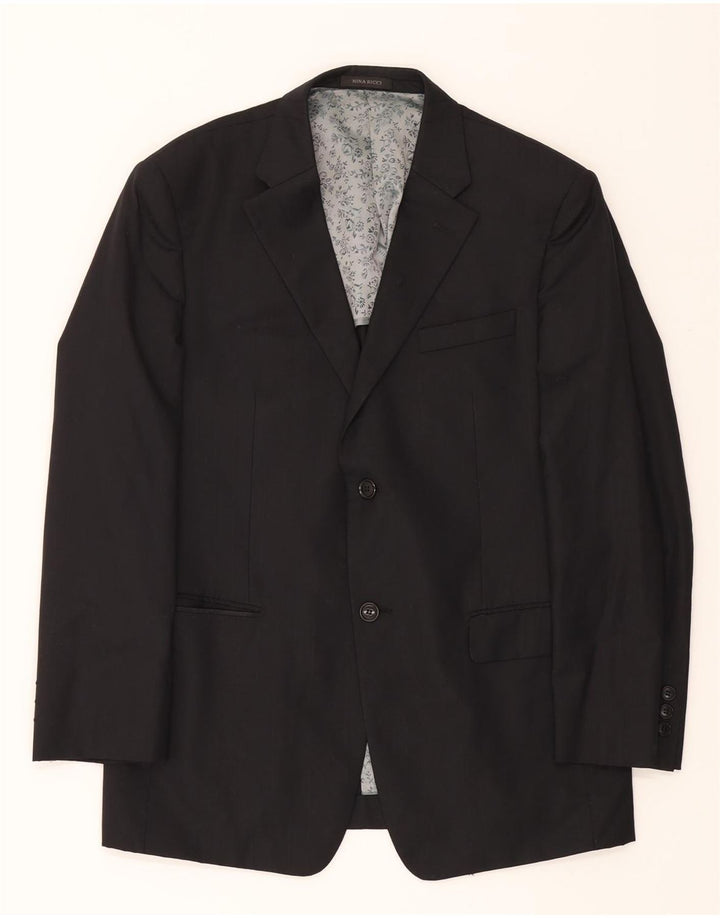 NINA RICCI Mens 2 Button Blazer Jacket Size 48 Medium Black Vintage Nina Ricci and Second-Hand Nina Ricci from Messina Hembry 