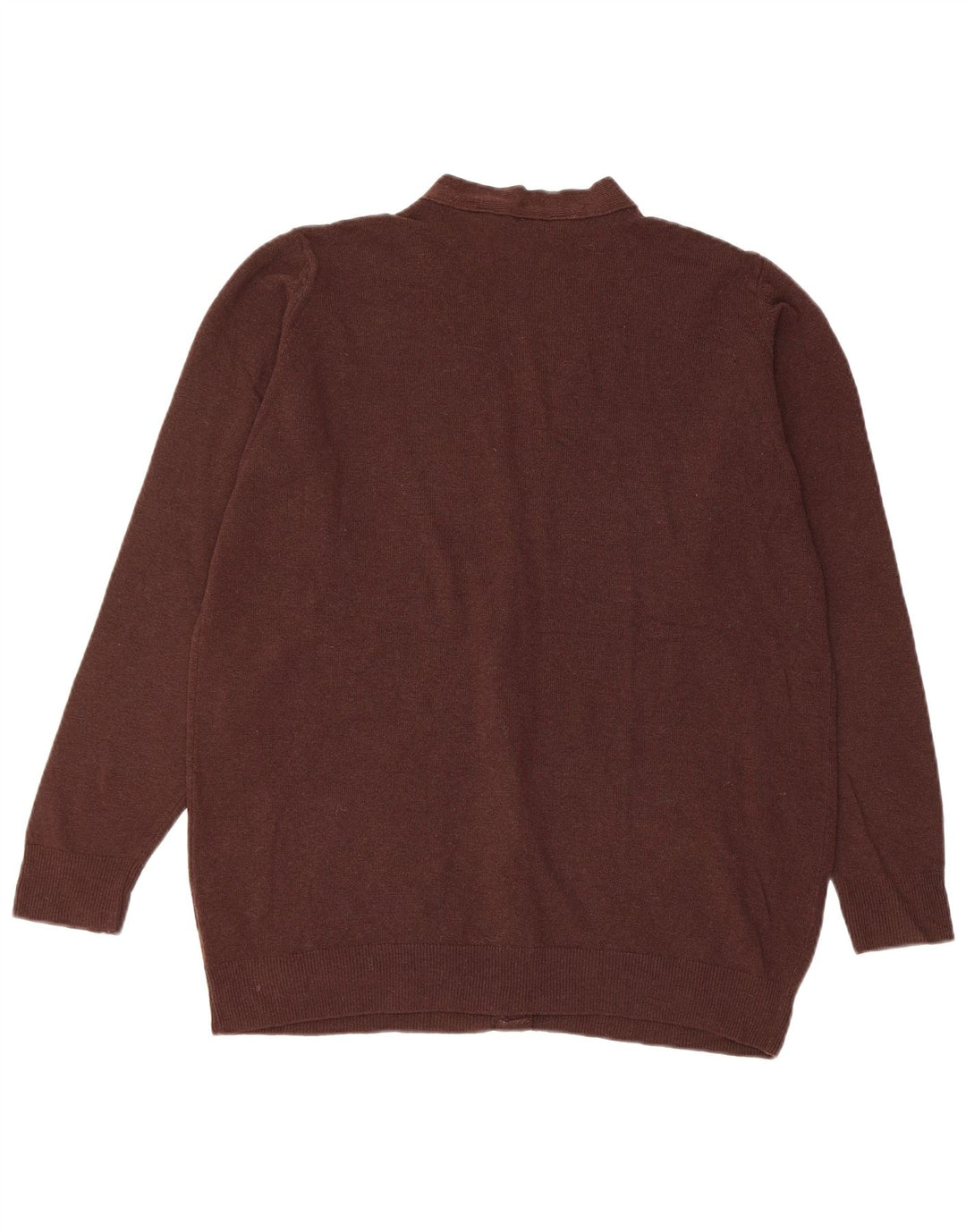 Maglione cardigan da donna Marks & Spencer UK 16 Lana d'agnello marrone grande