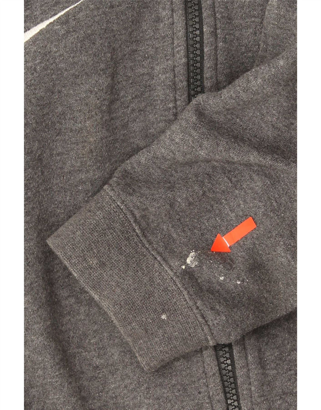 Felpa con cappuccio e zip Nike da uomo piccola in cotone grigio