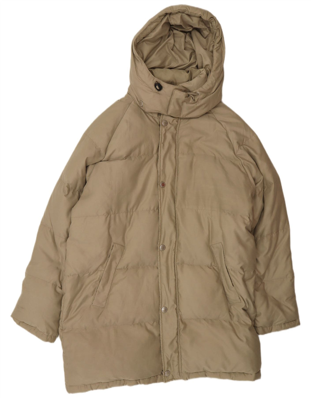 Cappotto imbottito con cappuccio da uomo Sergio Tacchini UK 40 Large Beige Poliestere