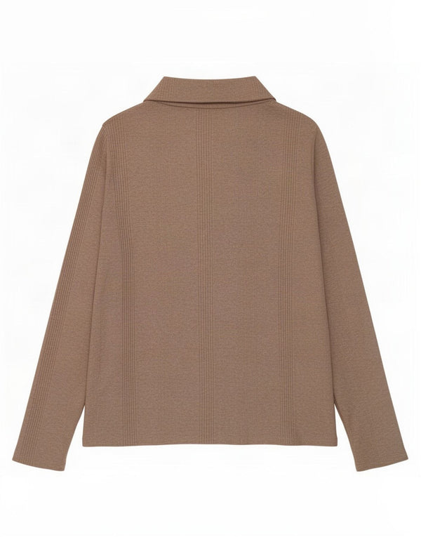 Marks & Spencer Womens Regular Blouse Top UK 14 Medium Beige Cotton