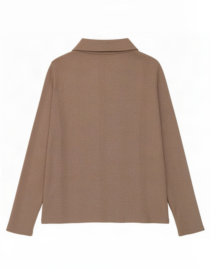 Top camicetta regolare da donna Marks & Spencer UK 14 Cotone beige medio