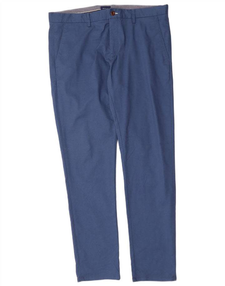 Pantaloni chino slim da uomo GANT W36 L34 Blu