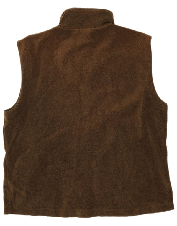 LE FROG Gilet in pile da uomo dal taglio casual UK 42 XL Poliestere kaki