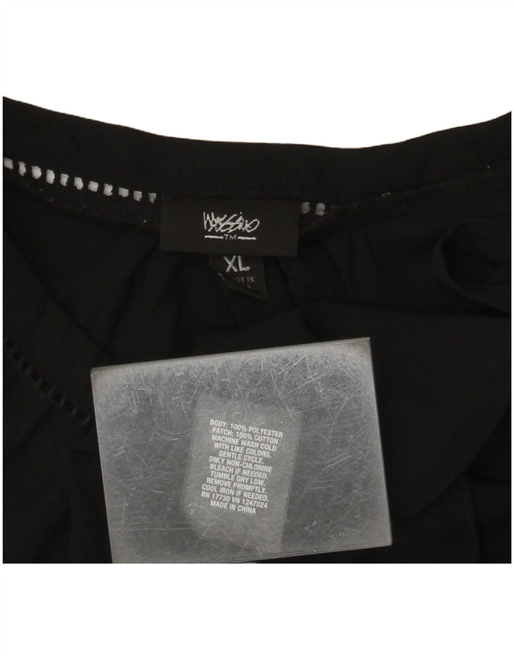 MOSSIMO Camicetta senza maniche da donna UK 18 XL Poliestere nero