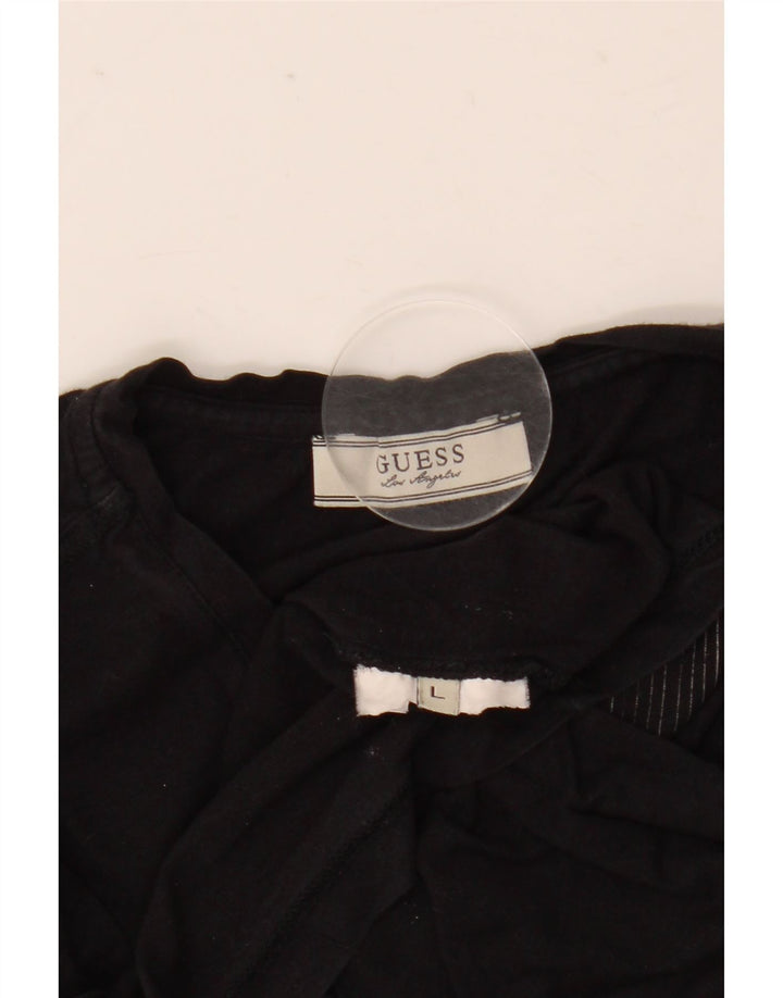 T-shirt grafica da uomo Guess grande nera