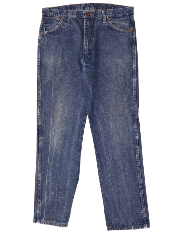 Jeans dritti da uomo Wrangler W36 L32 cotone blu