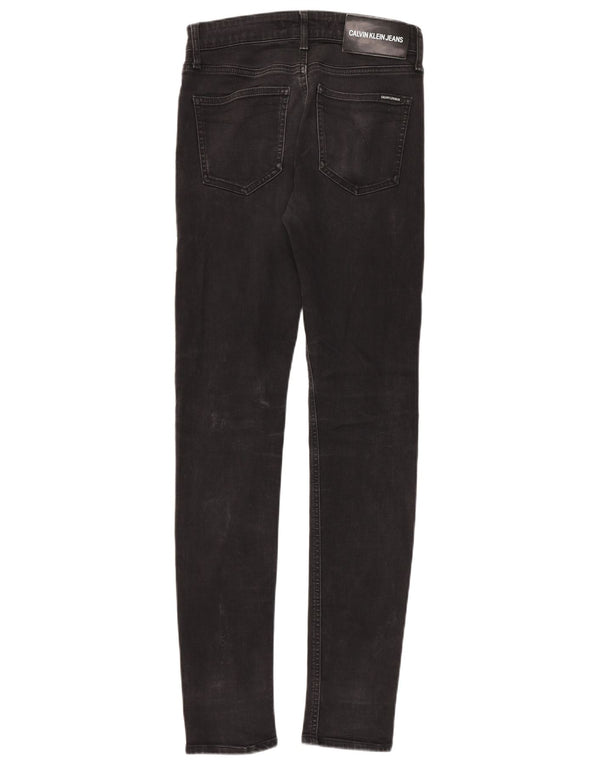 CALVIN KLEIN Jeans skinny da uomo W30 L34 cotone nero