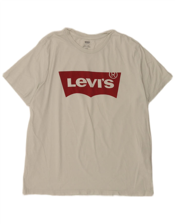 T-shirt grafica da uomo Levi's Top grande in cotone bianco
