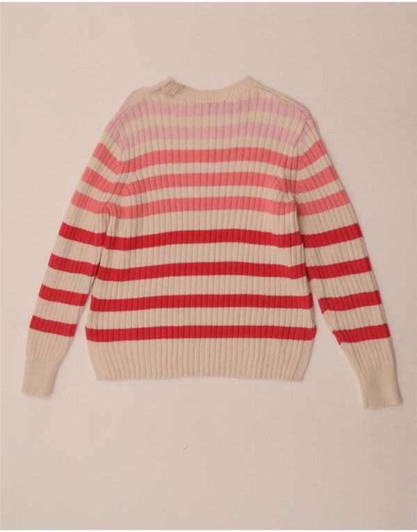 Maglione maglione con scollo a barca da donna Marks & Spencer UK 12 medio multicolore