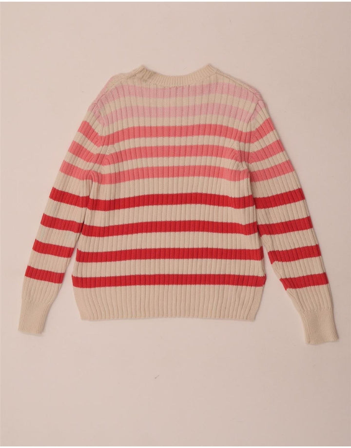 Maglione maglione con scollo a barca da donna Marks & Spencer UK 12 medio multicolore