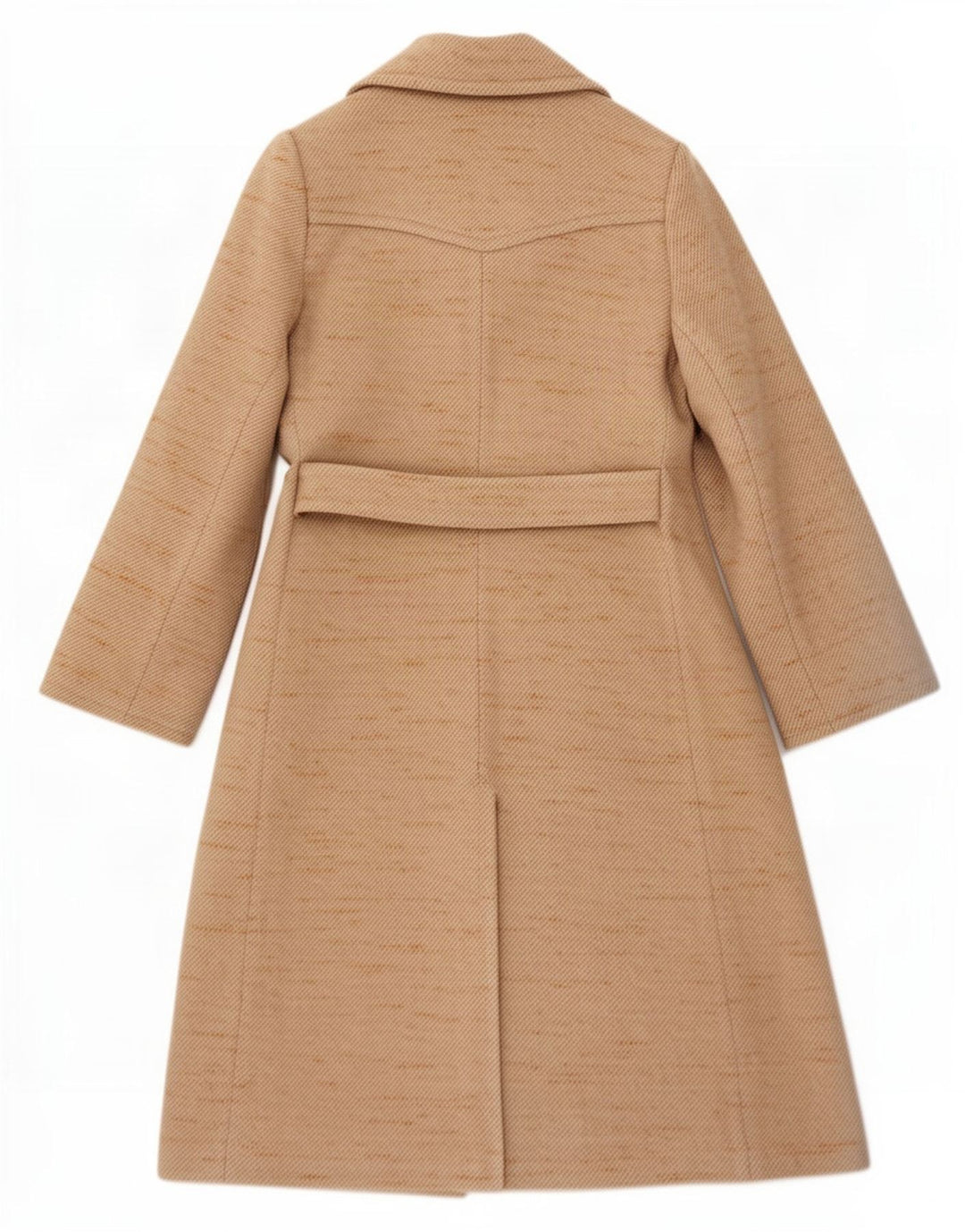 Soprabito vintage da donna UK 10 piccolo beige chiazzato