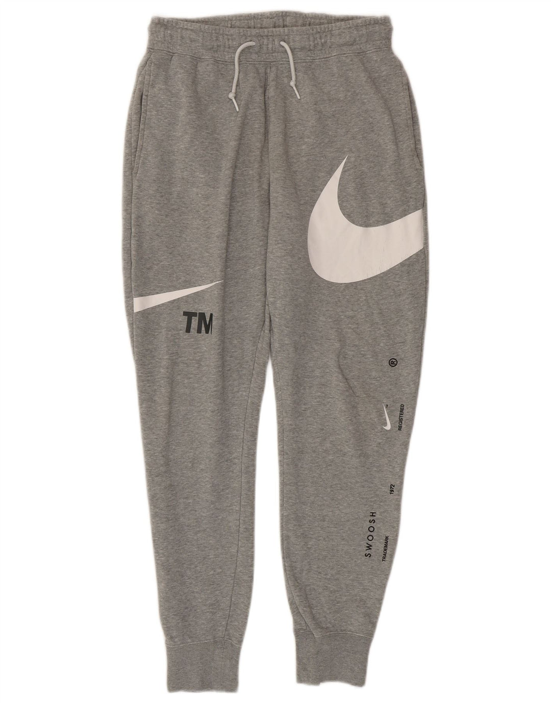 Pantaloni da tuta con grafica Nike da uomo, pantaloni da jogging, piccoli, in cotone grigio